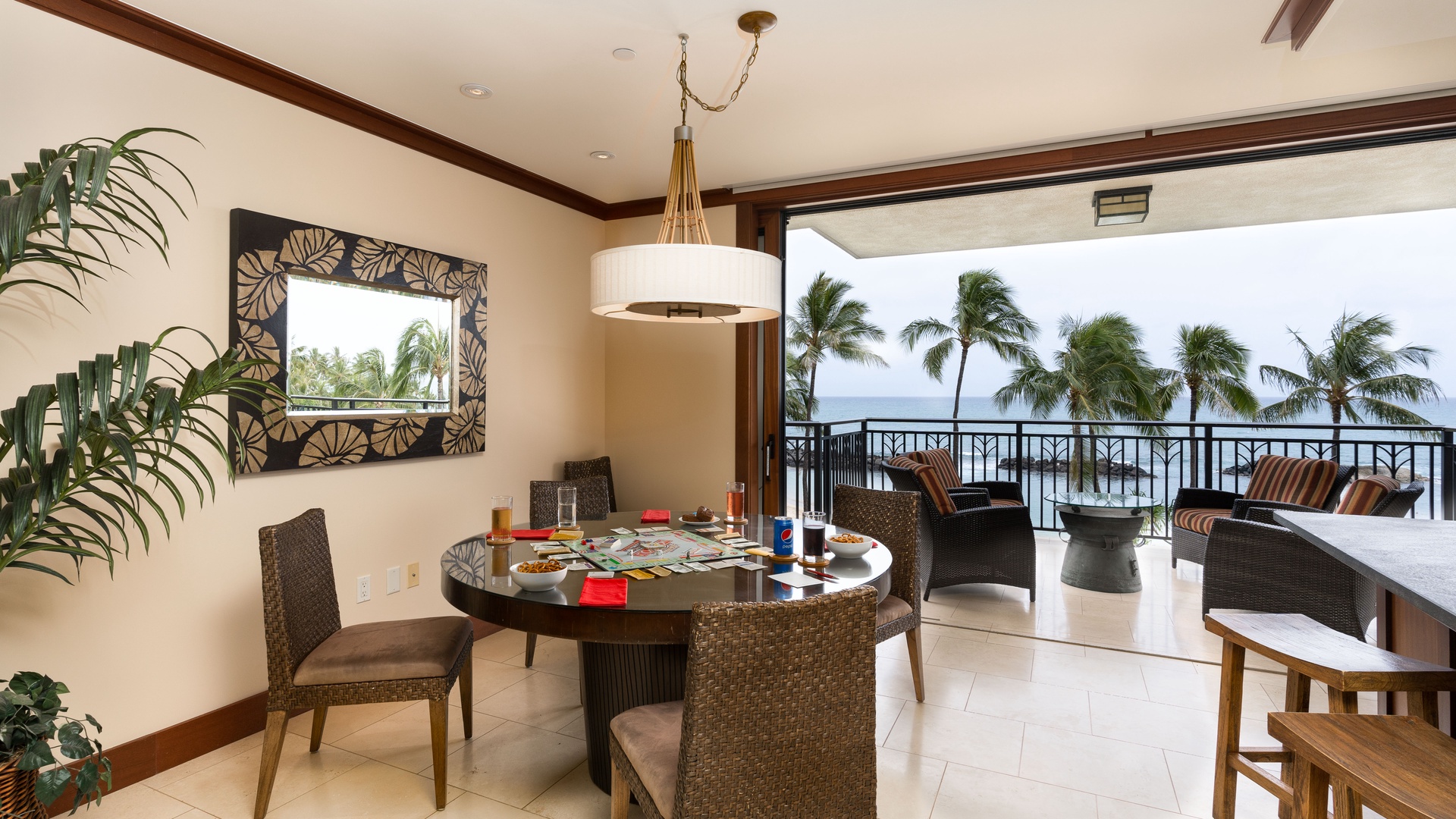 Kapolei Vacation Rentals, Ko Olina Beach Villas B310 - The most incredible dining scenery from the condo.