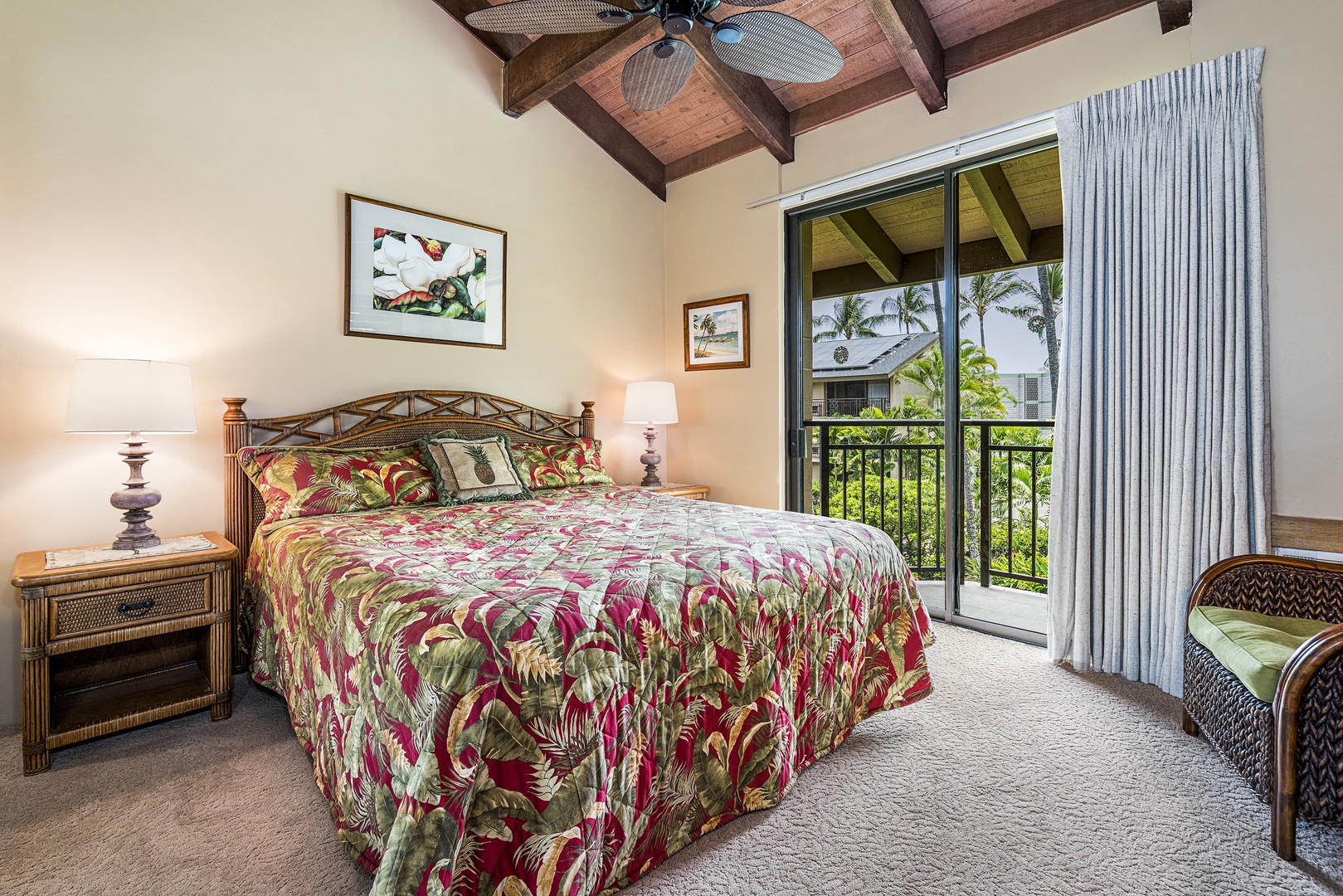 Kailua Kona Vacation Rentals, Kona Makai 2304 - Spacious Primary bedroom with King bed and A/C!