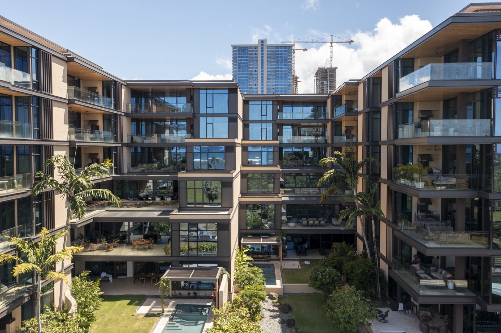 Honolulu Vacation Rentals, Park Lane Sky Resort - Bird's eye view of the Park Lane condominiums