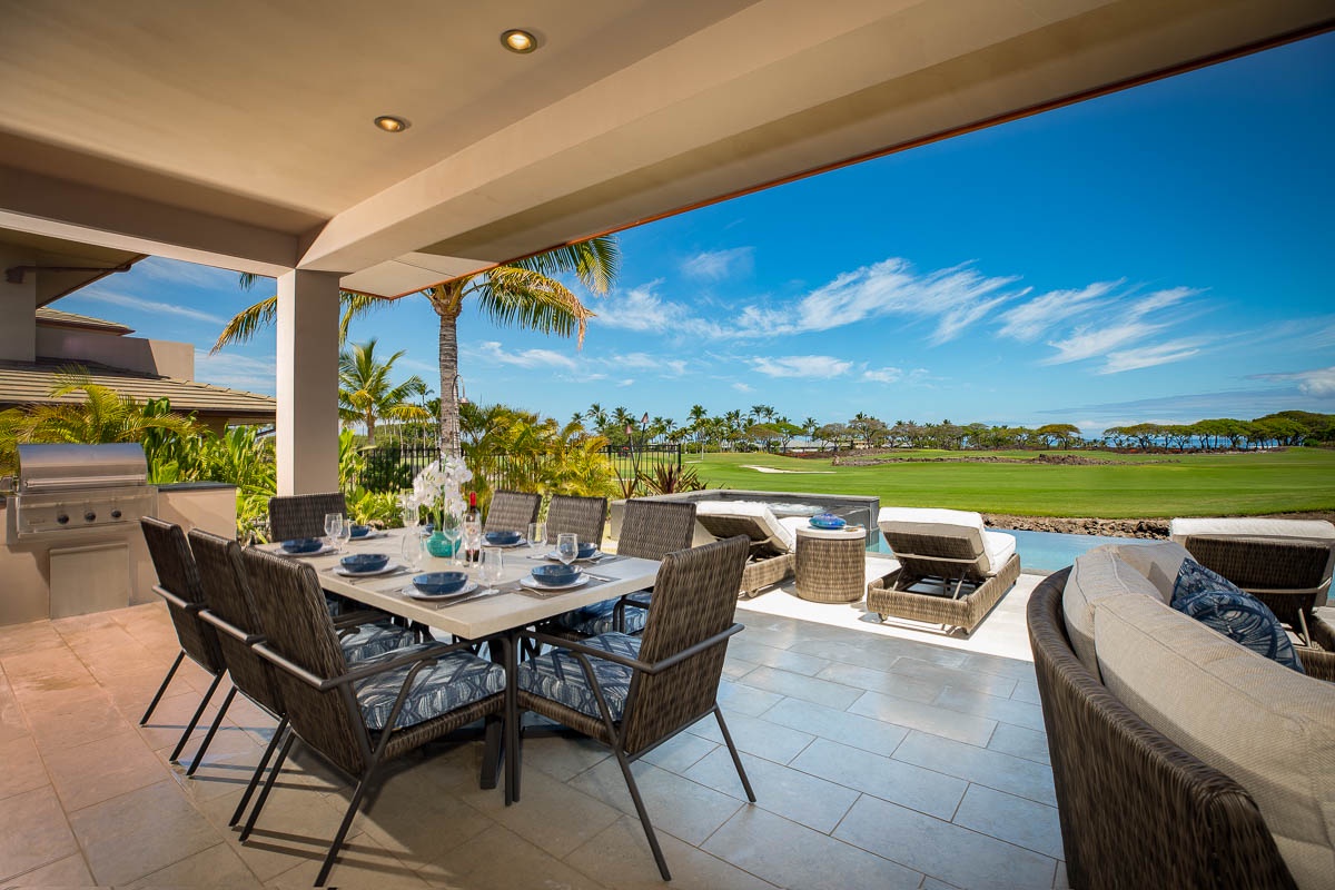 Kamuela Vacation Rentals, Laule'a at Mauna Lani Resort #5 - Outdoor dining for nights of laughs with friends