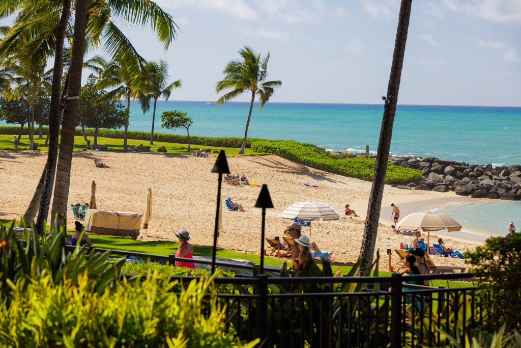 Kapolei Vacation Rentals, Ko Olina Beach Villas B109 - The peaceful beach at the lagoon for a relaxing afternoon.