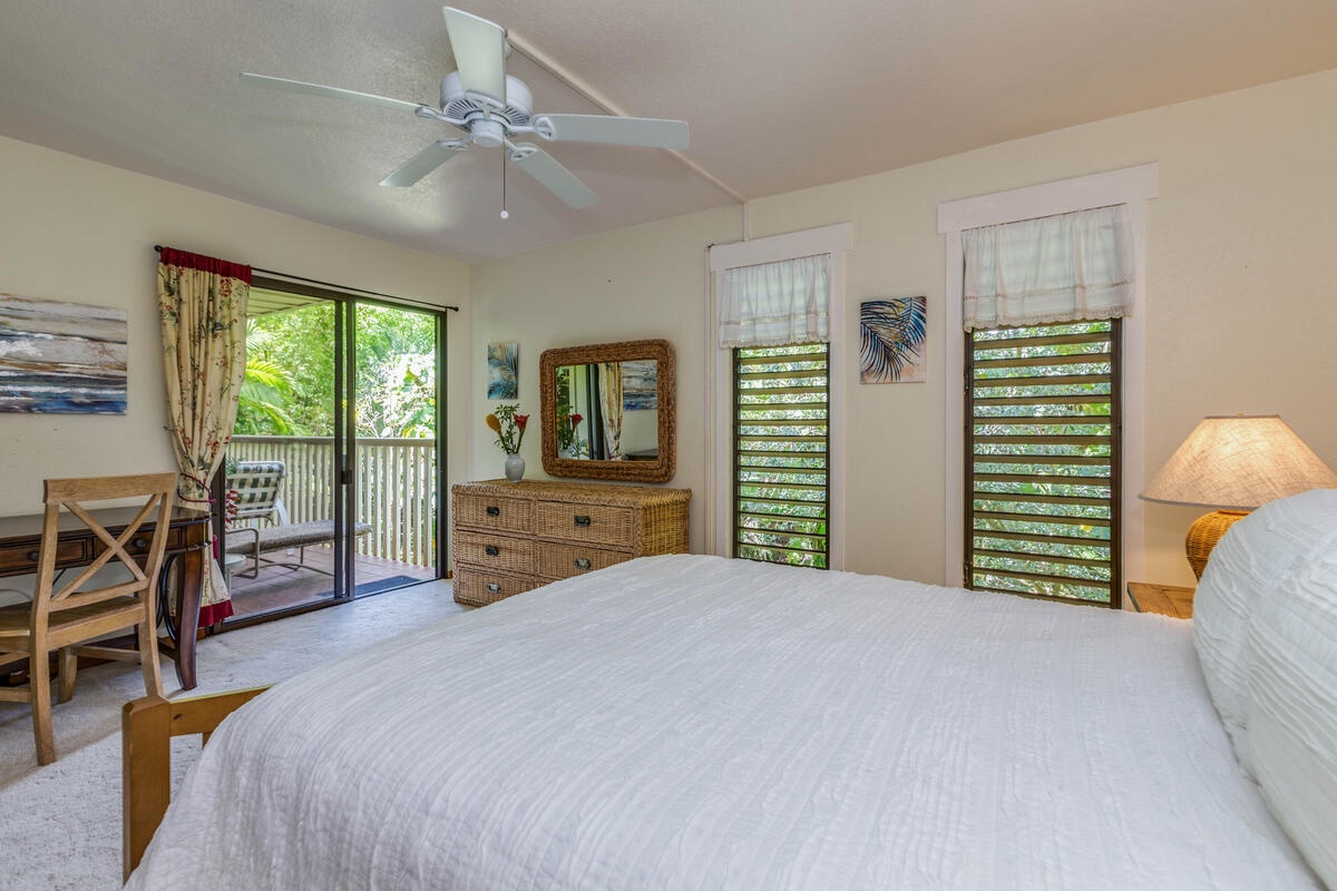 Koloa Vacation Rentals, Waikomo Streams 121 - Views of the forest from the bedroom.