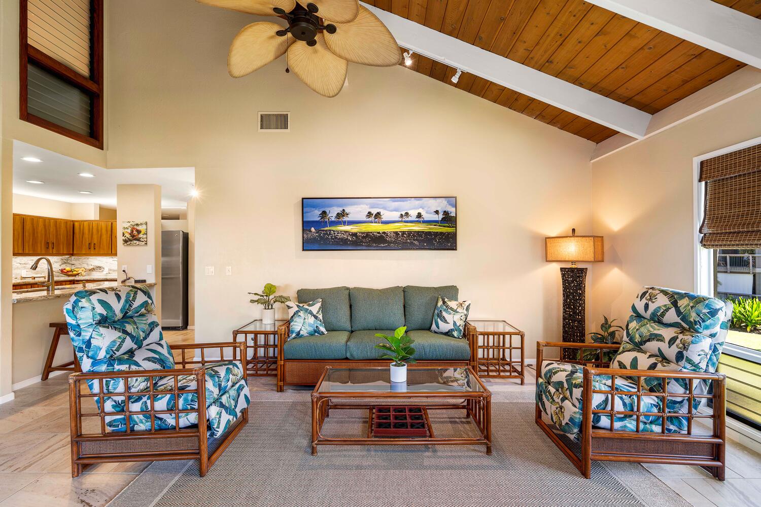 Kailua Kona Vacation Rentals, Kanaloa at Kona 3303 - Relax in the comfortable living area, filled with natural light.