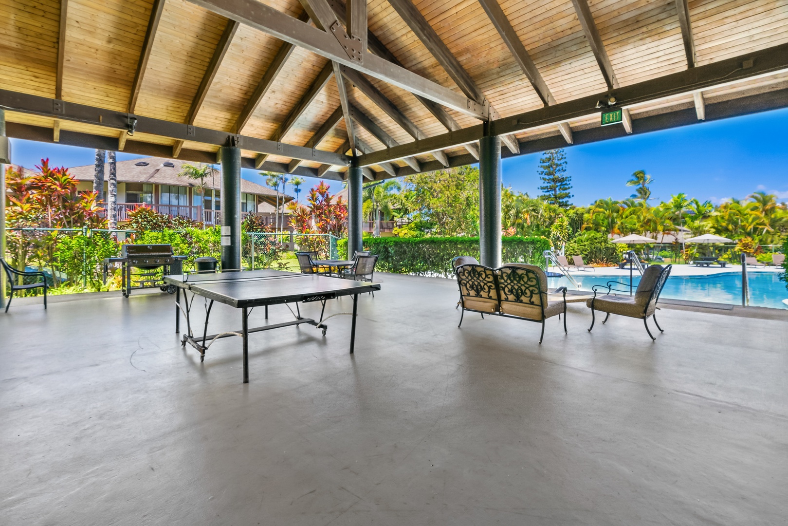 Princeville Vacation Rentals, Mauna Kai 7B - Wander down to the pavilion when the afternoon calls for shade and nothing else.