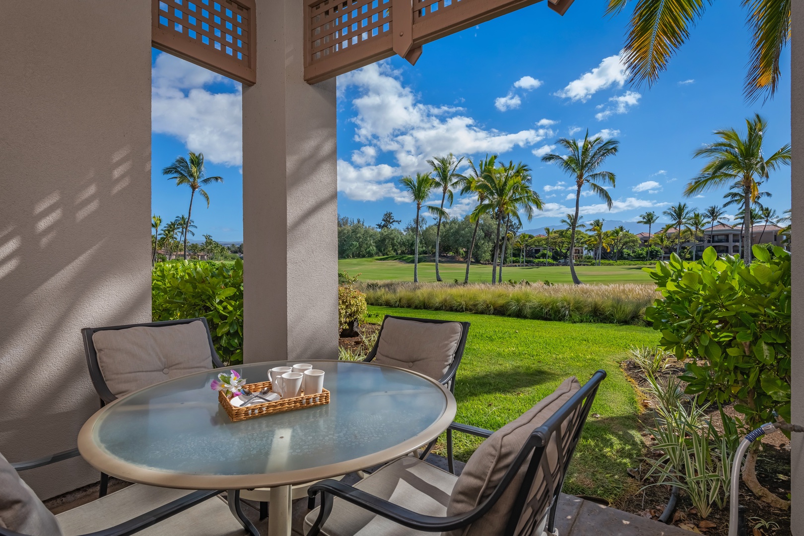 Waikoloa Vacation Rentals, Waikoloa Colony Villas 403 - Relax on Your Private Lanai Off the Primary Bedroom w Serene Golf Course Views.