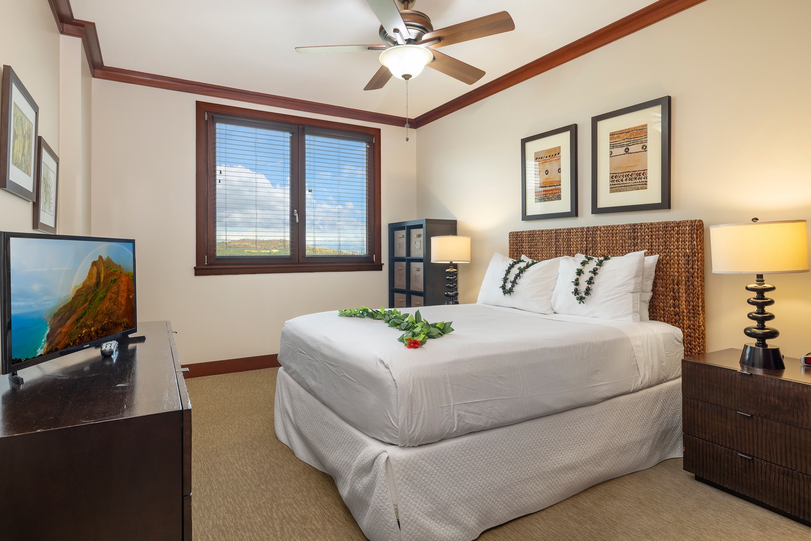 Kapolei Vacation Rentals, Ko Olina Beach Villas O1402 - Enjoy the great view from the second guest bedroom.