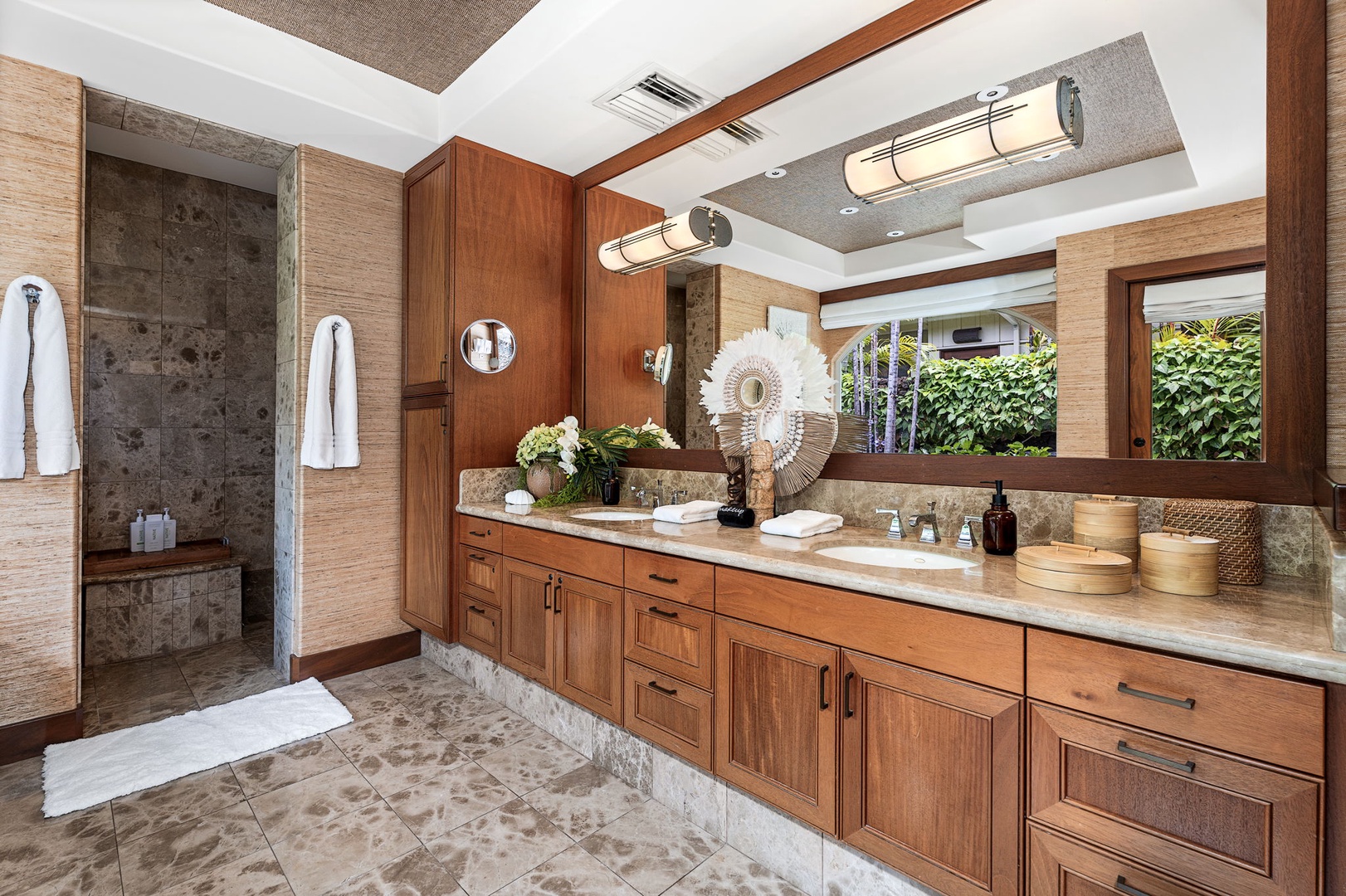 Kailua Kona Vacation Rentals, 3BD Pakui Street Estate (149) at Hualalai Resort - Twin vanities in the primary bath, so nobody waits their turn before dinner.