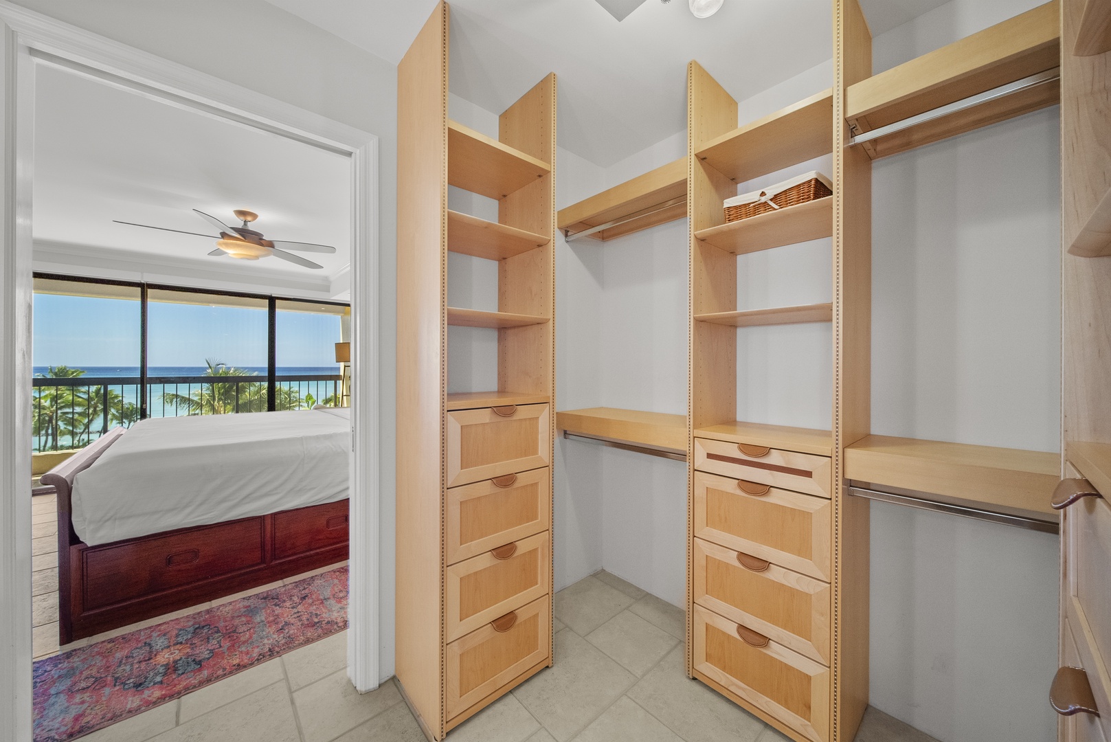 Honolulu Vacation Rentals, Aston Waikiki Beach Tower 602 - Find your ultimate convenience in a custom-designed walk-in closet, ready for all your belongings.