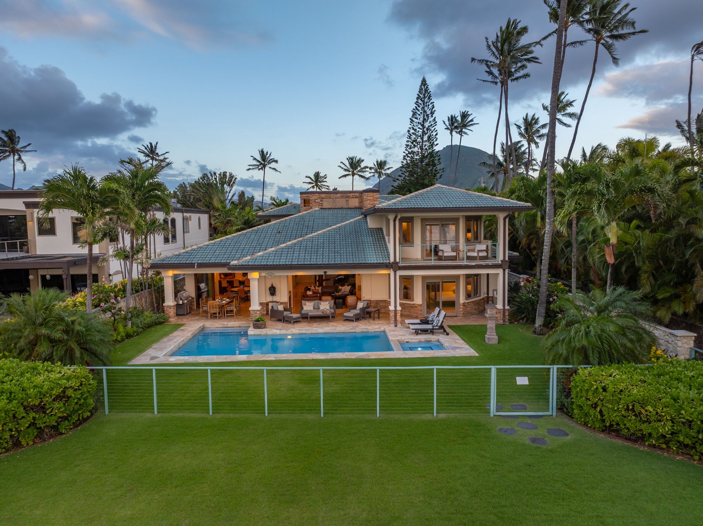 Honolulu Vacation Rentals, Maunalua Estate - An oceanfront setting with open-air living and manicured lawns creates a true island retreat.
