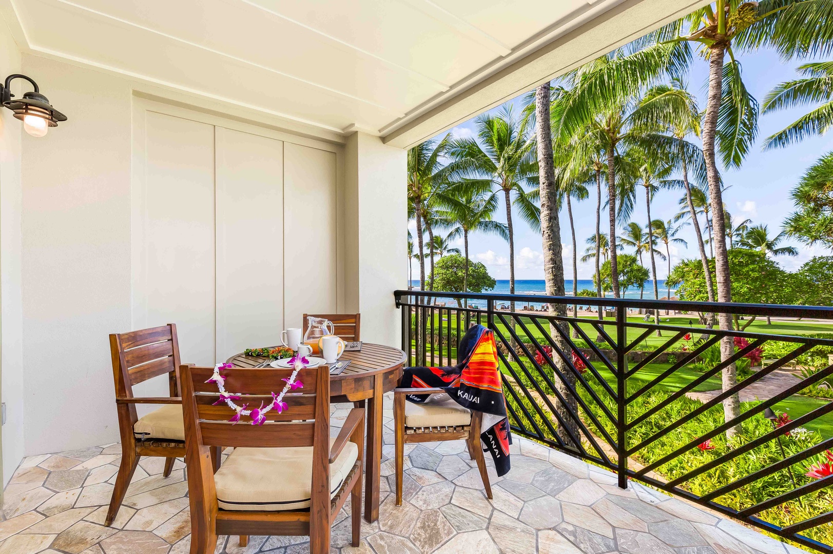 Kahuku Vacation Rentals, Turtle Bay Villas 206 - Lanai with ocean views