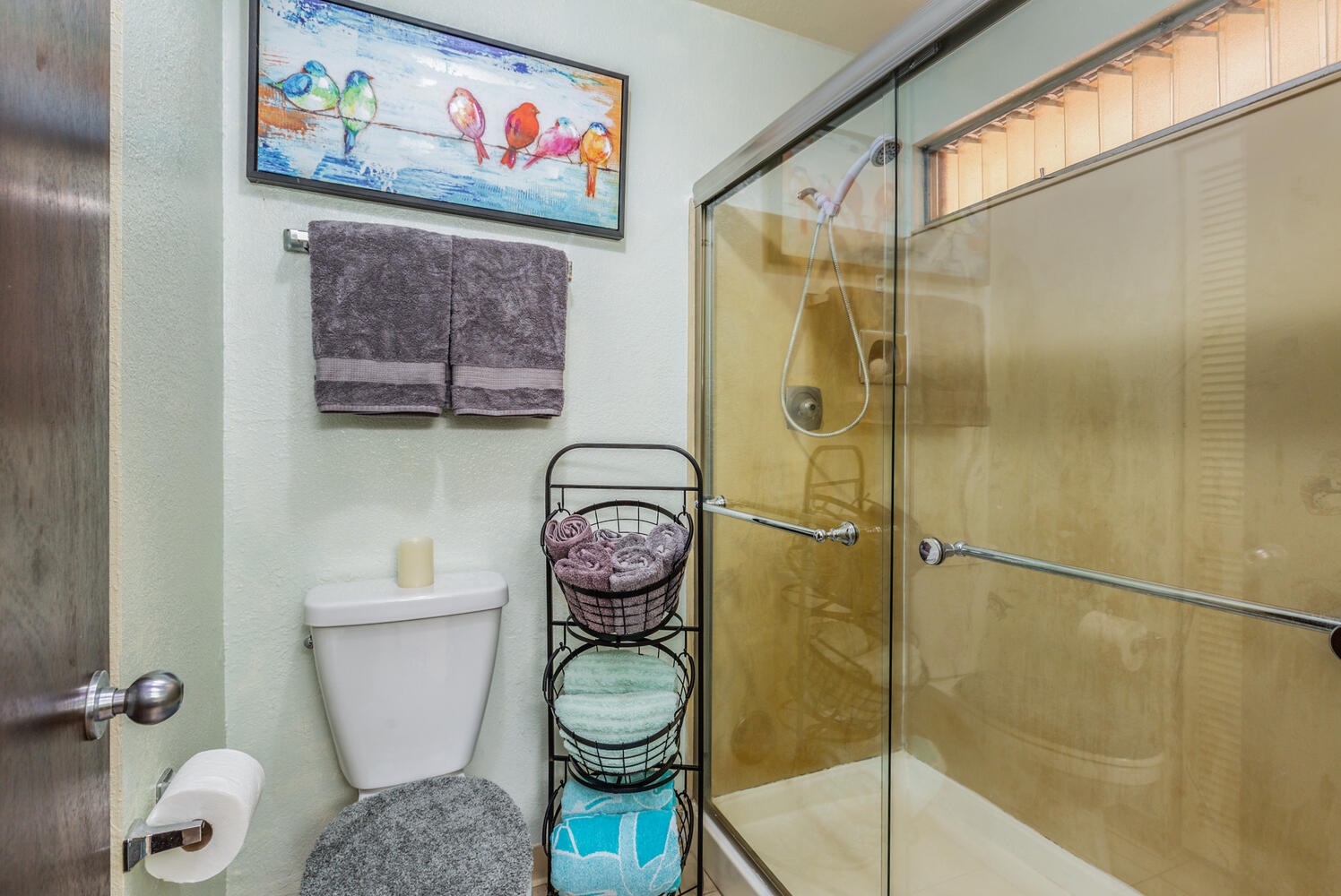 Princeville Vacation Rentals, Hideaway Haven Suite - Ensuite bath with a walk-in shower