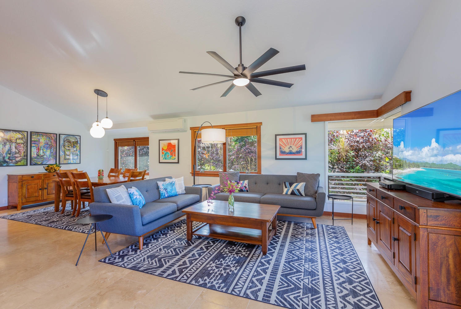 Princeville Vacation Rentals, Makana Lei - Living room