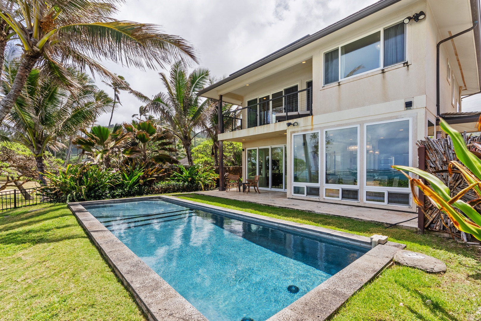 Laie Vacation Rentals, Laie Beachfront Estate - Take a plunge in the pool and beat the summer heat.
