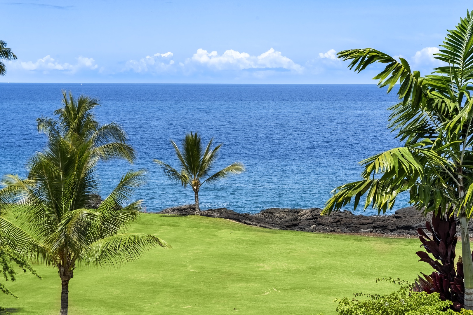 Kailua Kona Vacation Rentals, Green/Blue Combo - Views from the yard of the coastline!