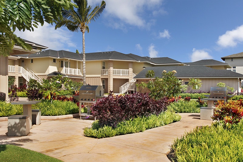 Koloa Vacation Rentals, Pili Mai 14K - Enjoy grilling in a peaceful, beautifully landscaped setting.