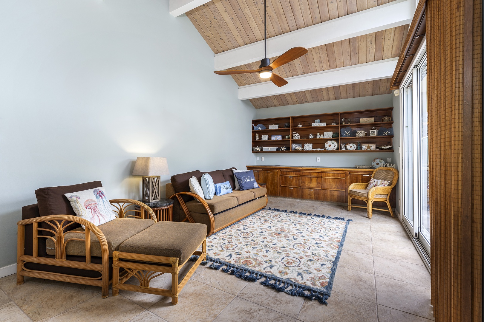 Kailua Kona Vacation Rentals, Hale Pua - Game Room Suite equipped with Queen sleeper sofa, A/C and exterior access