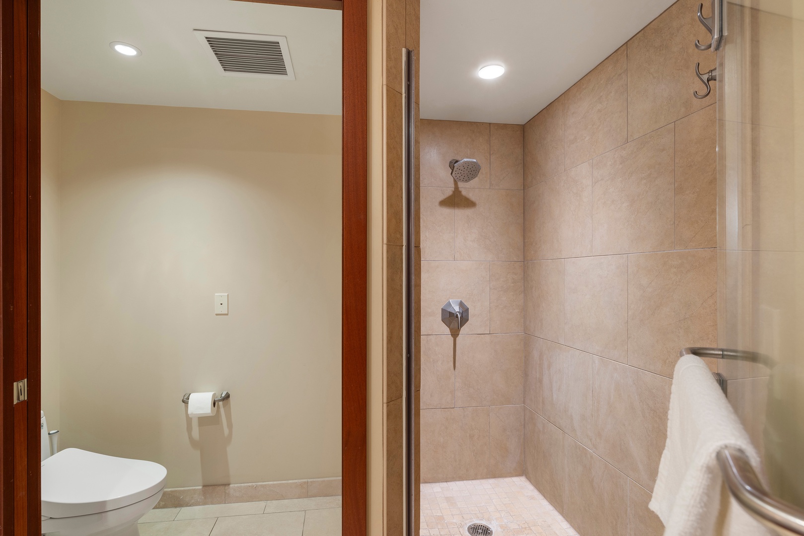 Kapolei Vacation Rentals, Ko Olina Beach Villas B210 - Walk-in shower in the ensuite bathroom.