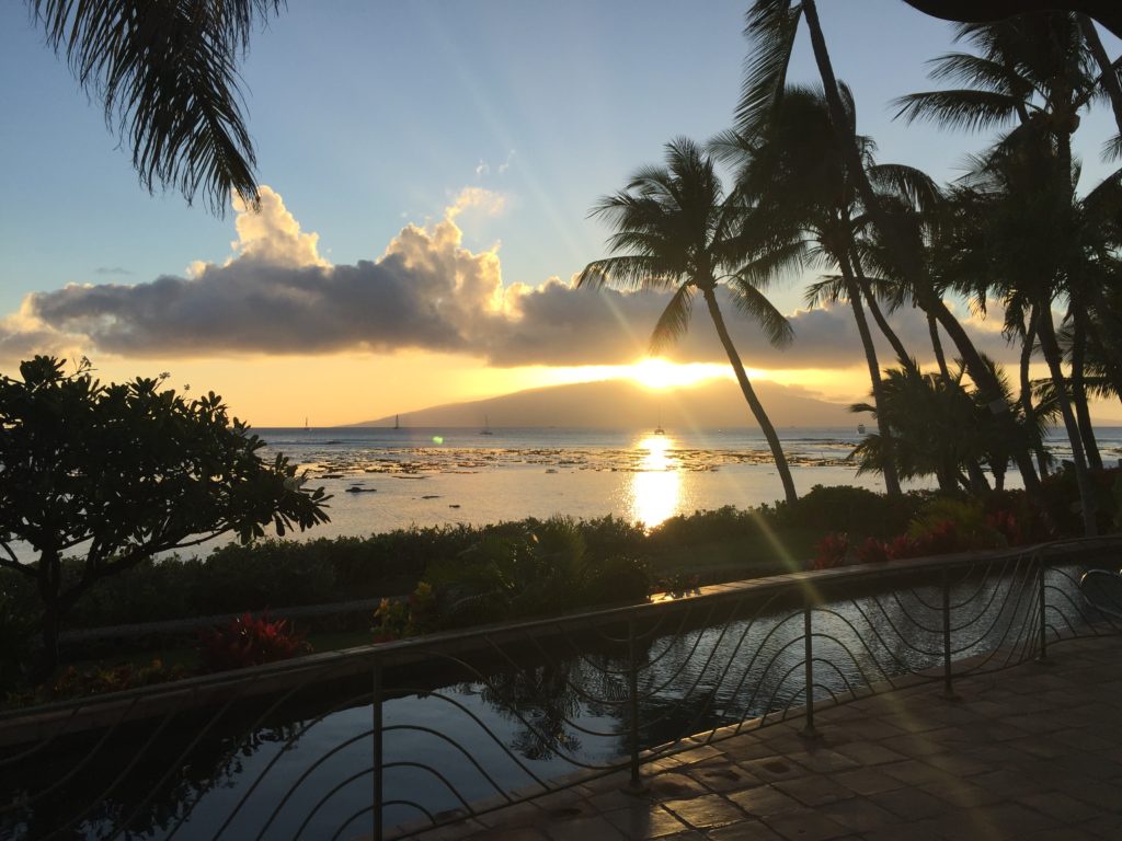 Lahaina Vacation Rentals, Blue Sky Villa* - Sunset at Blue Sky Villa Maui.
