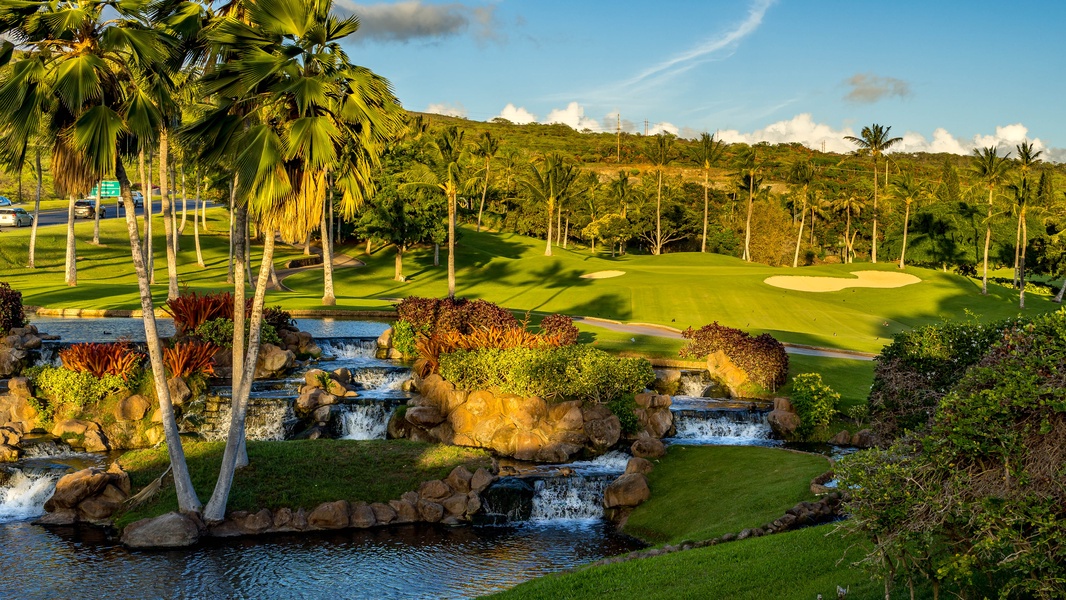 Kapolei Vacation Rentals, Kai Lani 21C - Waterfalls near the golf course.