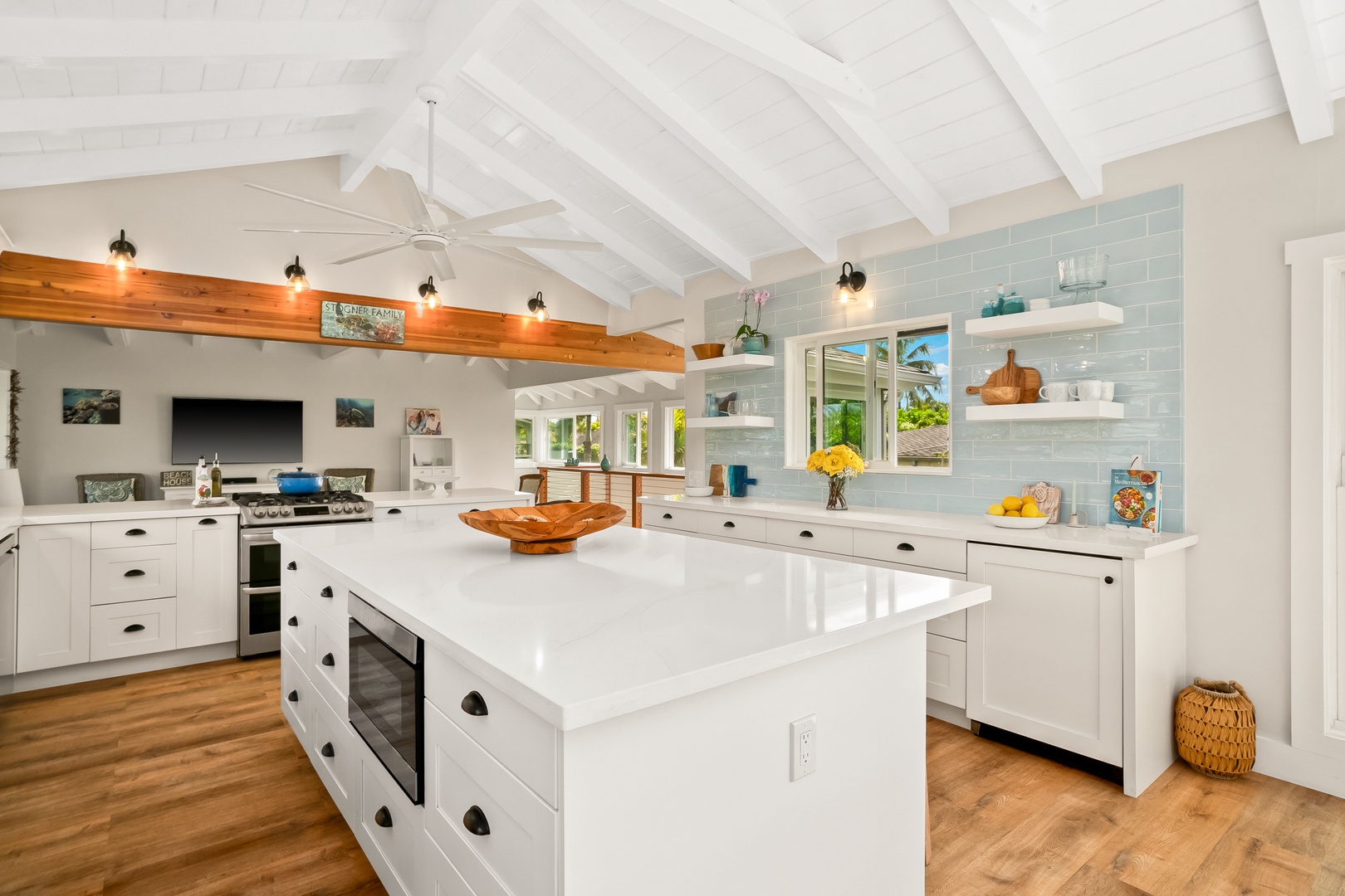 Princeville Vacation Rentals, Ola Hou - Entire Property - A fully equipped kitchen with modern appliances and ample counter space, ideal for culinary adventures.