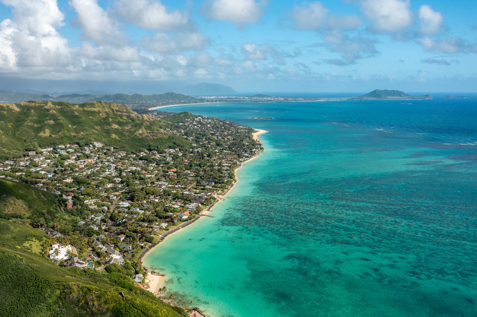 Kailua Vacation Rentals, Mokulua Seaside - Aerial shot of the location