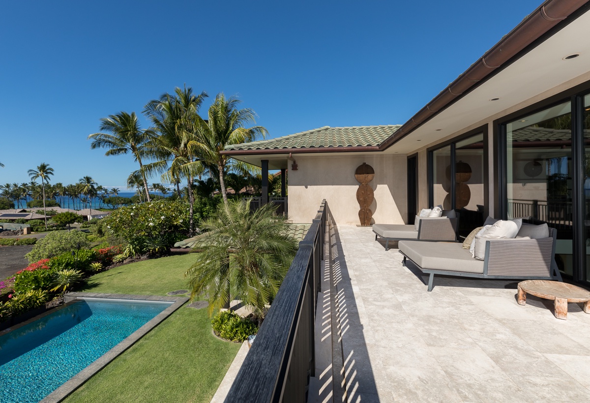 Kamuela Vacation Rentals, Artevilla- Hawaii* - The upper lanai, with a pool view