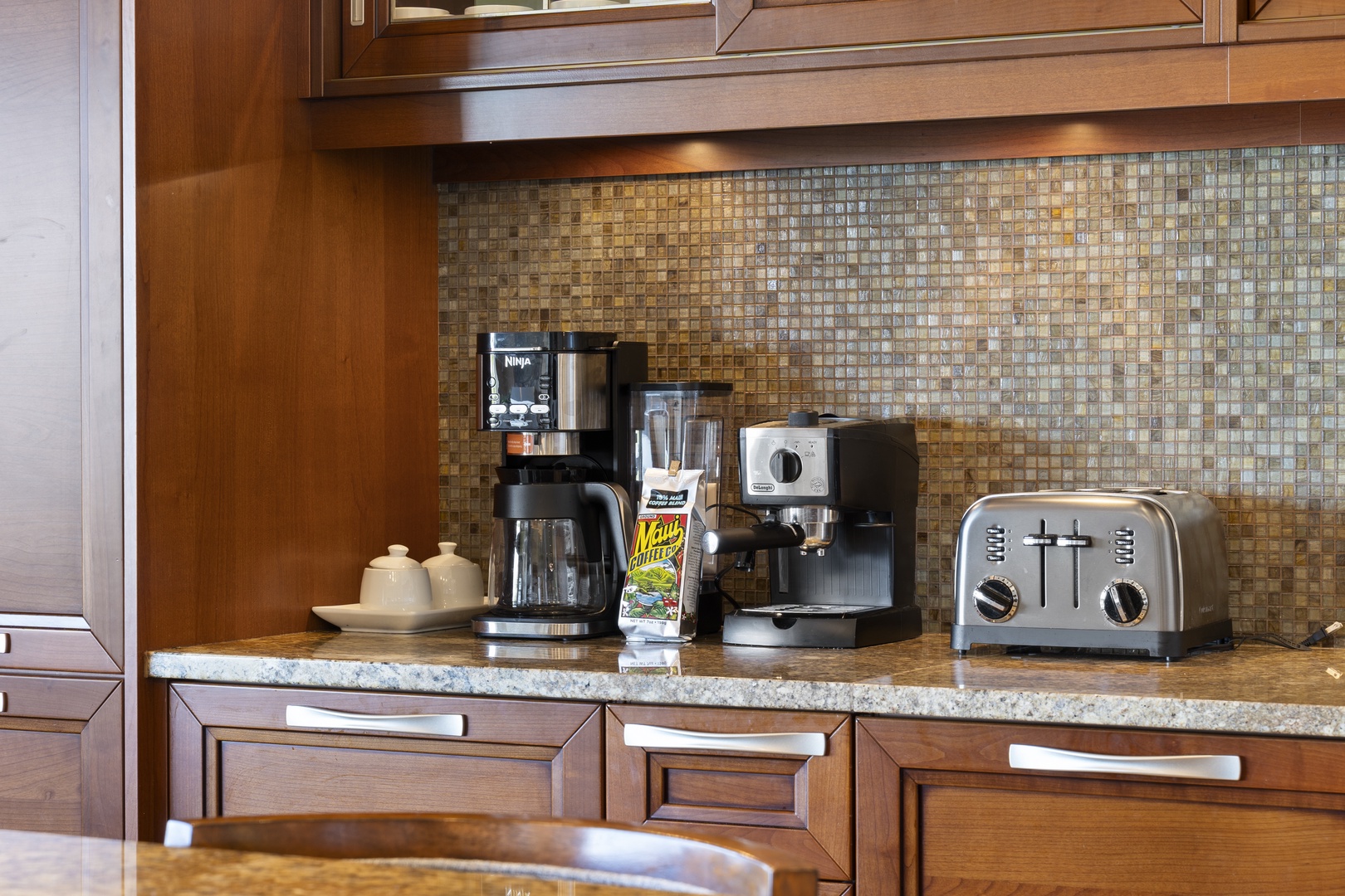 Wailea Vacation Rentals, Wailea Luxury Residence Hoolei 23-3 - Start your day with a freshly brewed cup of coffee from the well-equipped kitchen, featuring modern appliances and elegant finishes.