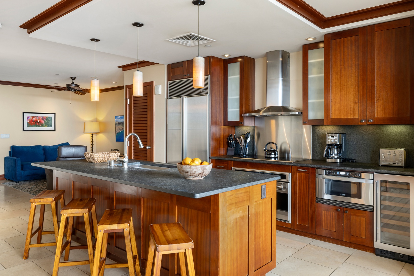 Kapolei Vacation Rentals, Ko Olina Beach Villas O1105 - Meal preparation is a pleasure with modern kitchen and large island space.