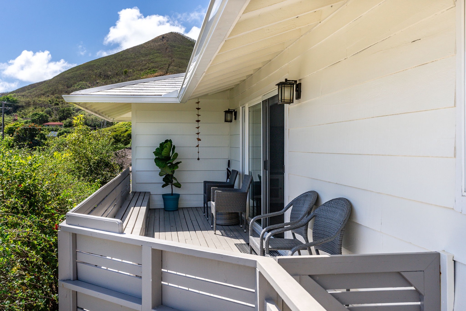 Kailua Vacation Rentals, Hale Alapi'i Lanikai Getaway - Step onto this inviting lanai, where comfortable seating offer a perfect spot to unwind