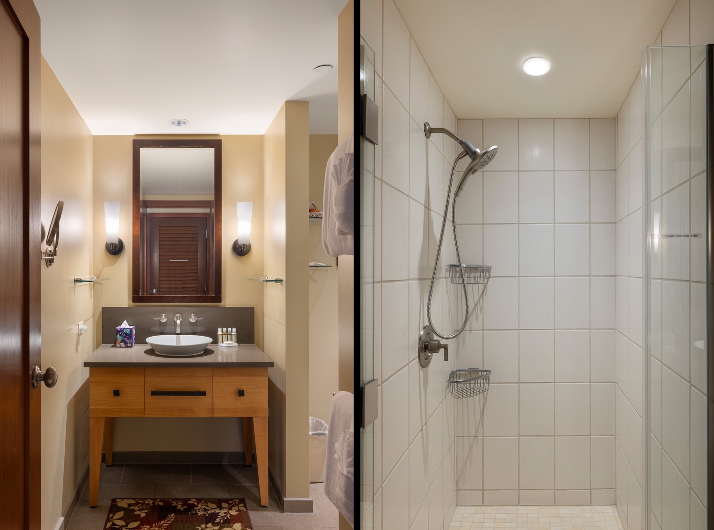 Kapolei Vacation Rentals, Ko Olina Beach Villas O1004 - The second guest bath with a walk-in shower and a single vanity.