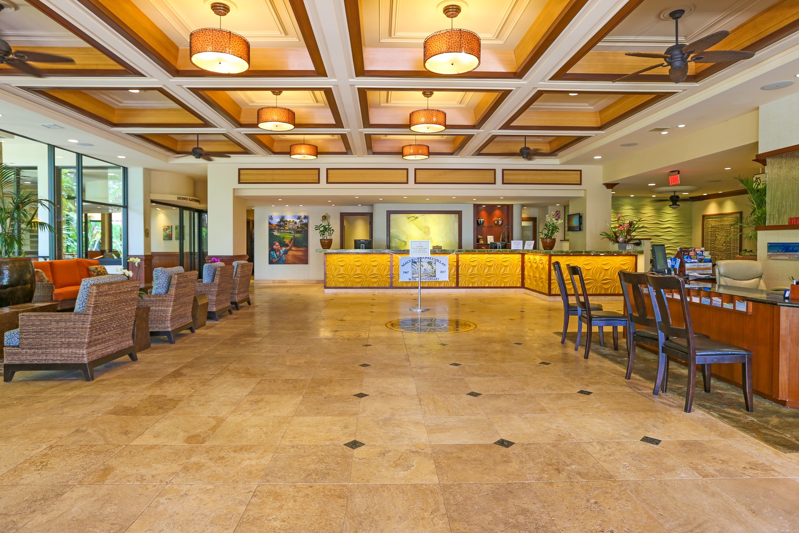 Lahaina Vacation Rentals, Maui Kaanapali Villas 292 - The inviting lobby welcomes you with its warm, elegant design. With comfortable seating and beautiful décor, it's the perfect starting point for your relaxing stay.