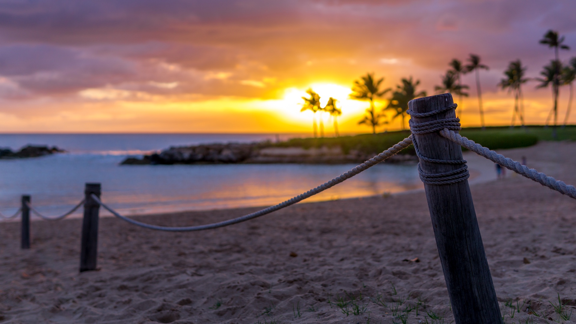 Kapolei Vacation Rentals, Ko Olina Beach Villas O724 - Sunsets and sandy beaches at the lagoon.