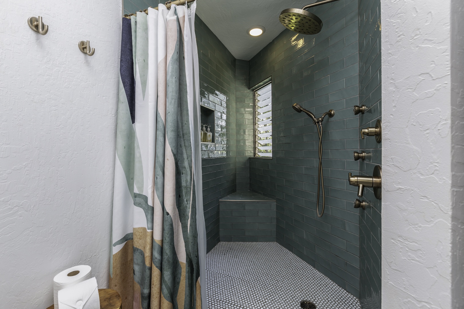 Princeville Vacation Rentals, Pali Ke Kua 207 - Brand new walk-in shower in the ensuite primary bathroom