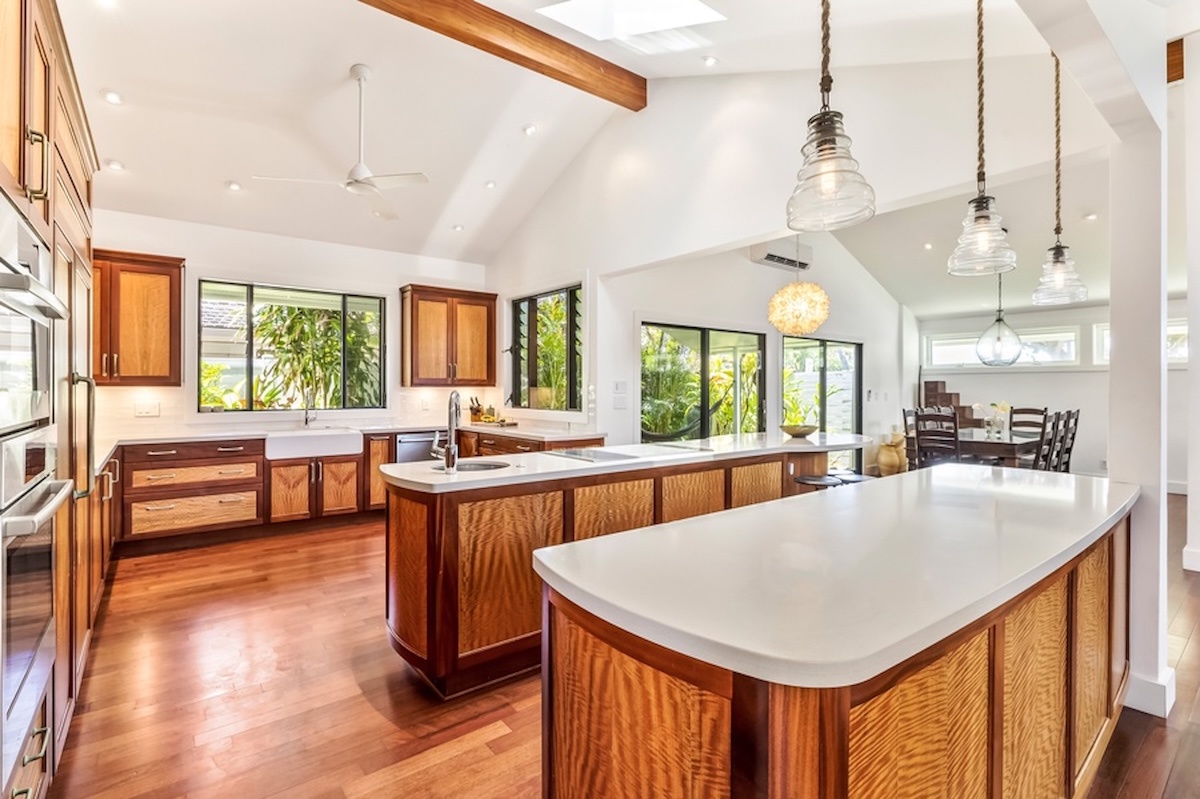 Kailua Vacation Rentals, Hale Ohana - This kitchen is immense and has 2 islands.