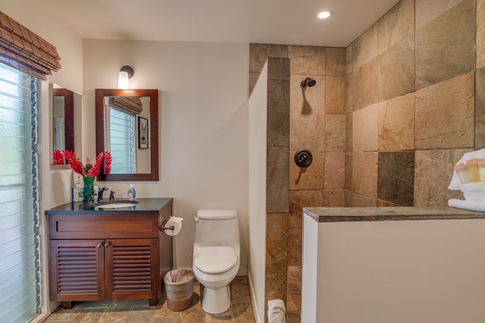 Lahaina Vacation Rentals, Aina Nalu D103 - Single vanity and walk-in tiled shower