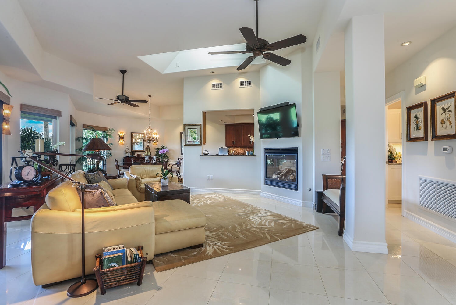 Princeville Vacation Rentals, Hale Moana - This home's open-concept floor plan is aptly fit for entertaining