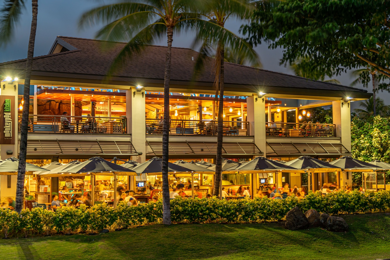 Kapolei Vacation Rentals, Hillside Villas 1508-2 - The Monkey Pod Kitchen at night.