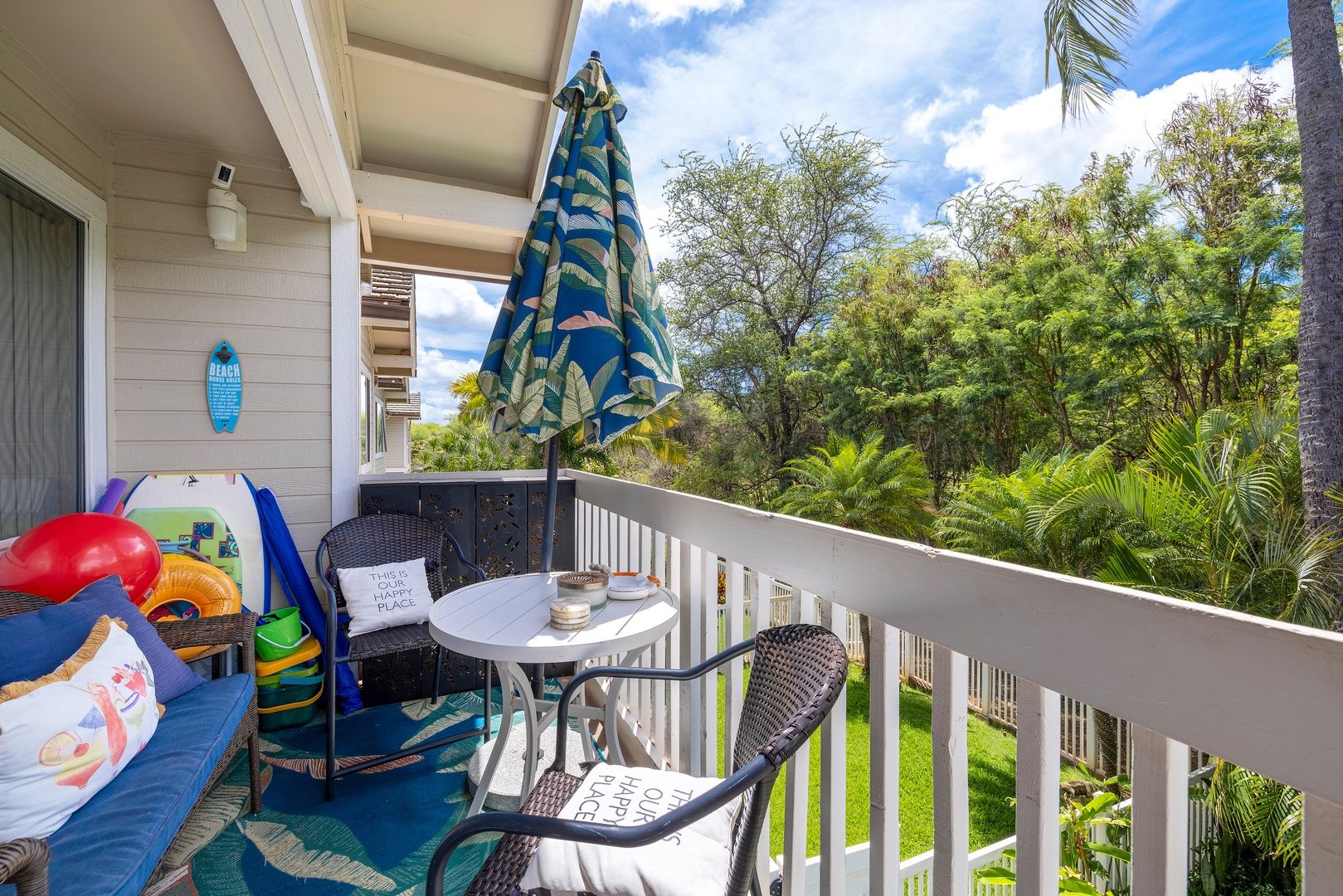 Step onto your private balcony where tropical breezes and lush garden views create the perfect spot for morning coffee or sunset relaxation.