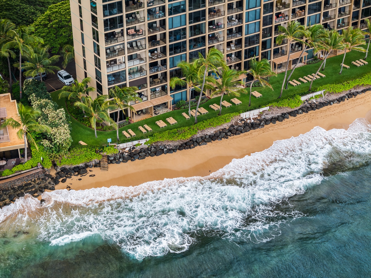 Lahaina Vacation Rentals, Mahana 718 - Feel the power of the ocean as whitewater waves crash on the shore at Mahana Resort.