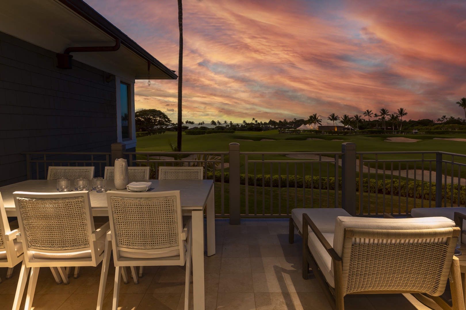 Kailua Kona Vacation Rentals, 3BD Palm Villa (130B) at Four Seasons Resort at Hualalai - Dine al fresco and enjoy ocean and sunset views