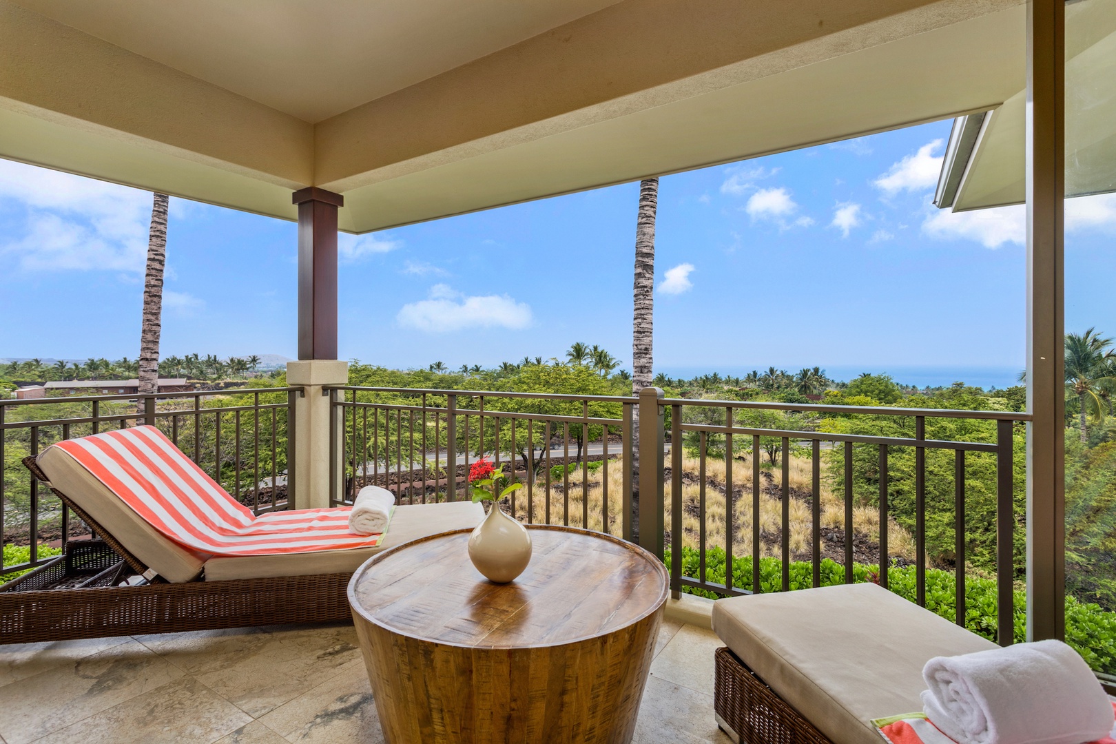 Kailua Kona Vacation Rentals, 3BD Hainoa Villa (2901D) at Four Seasons Resort at Hualalai - Alternate view of primary lanai.