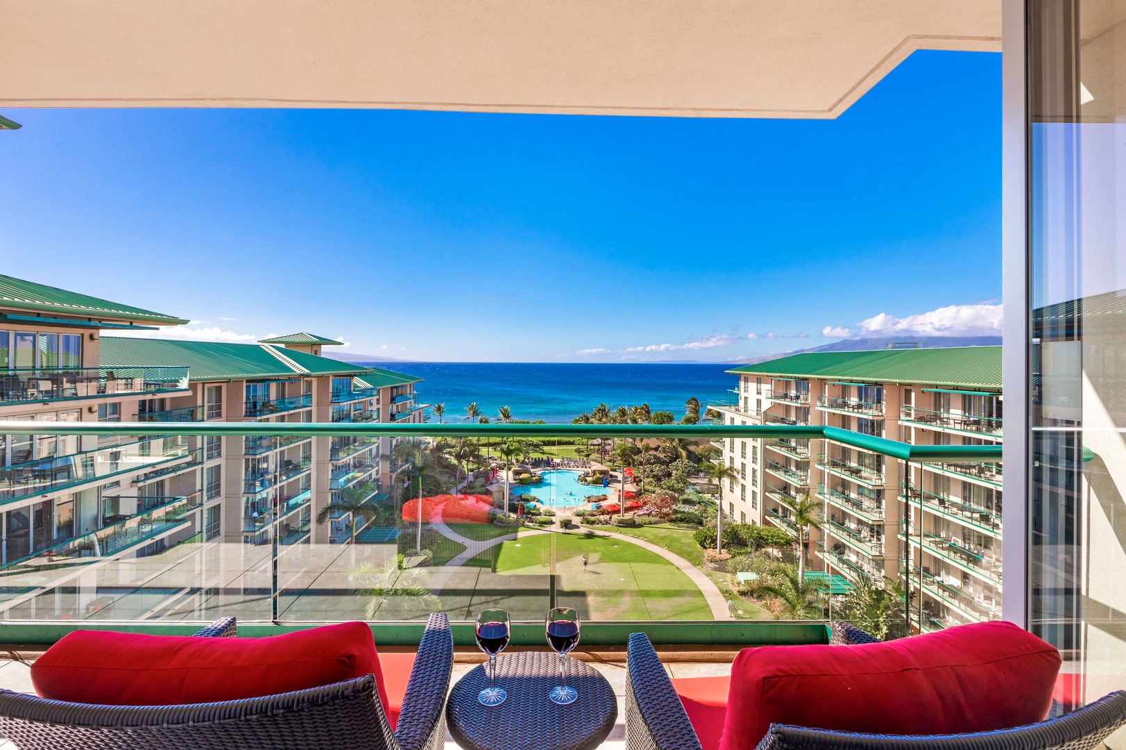 HI Vacation Rentals, Honua Kai Hokulani 825 - Relax on your lanai with breathtaking views of the ocean and resort.