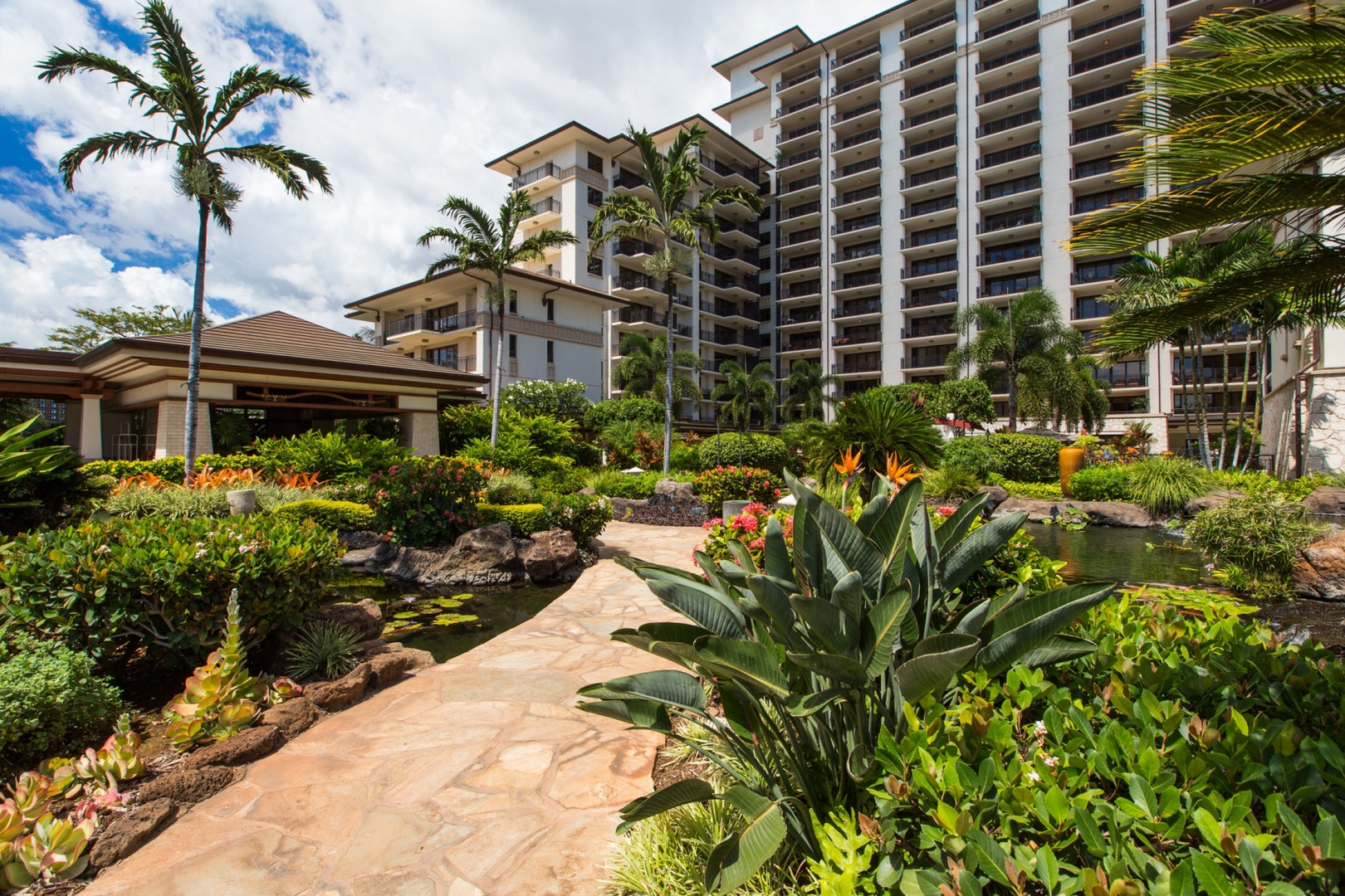 Kapolei Vacation Rentals, Ko Olina Beach Villa B604 - Explore the resort grounds, with tropical landscaping.