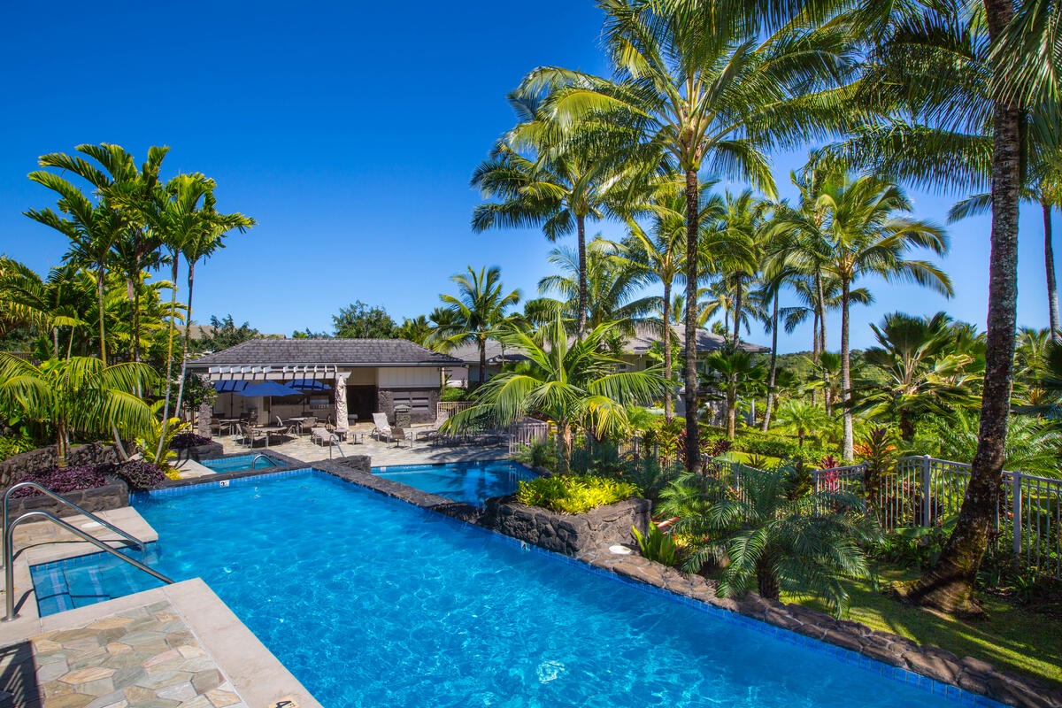 Princeville Vacation Rentals, Ho'onanea - One of the 3 pools available