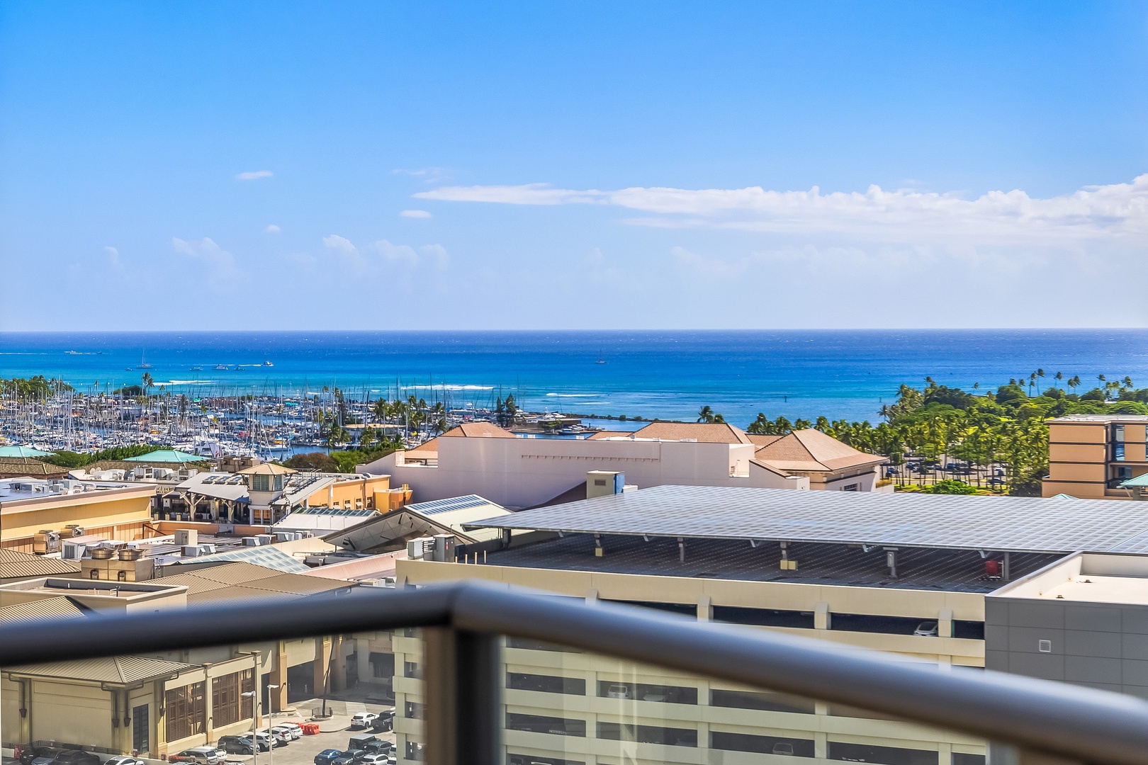 Honolulu Vacation Rentals, Sky Ala Moana #1701 - Views from the private lanai.