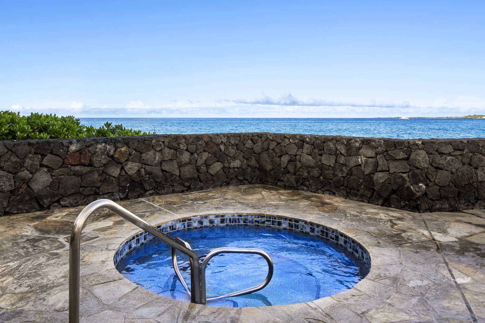 Kailua Kona Vacation Rentals, Sea Village 1105 - Ocean-view hot tub offers soothing relaxation steps from your door.