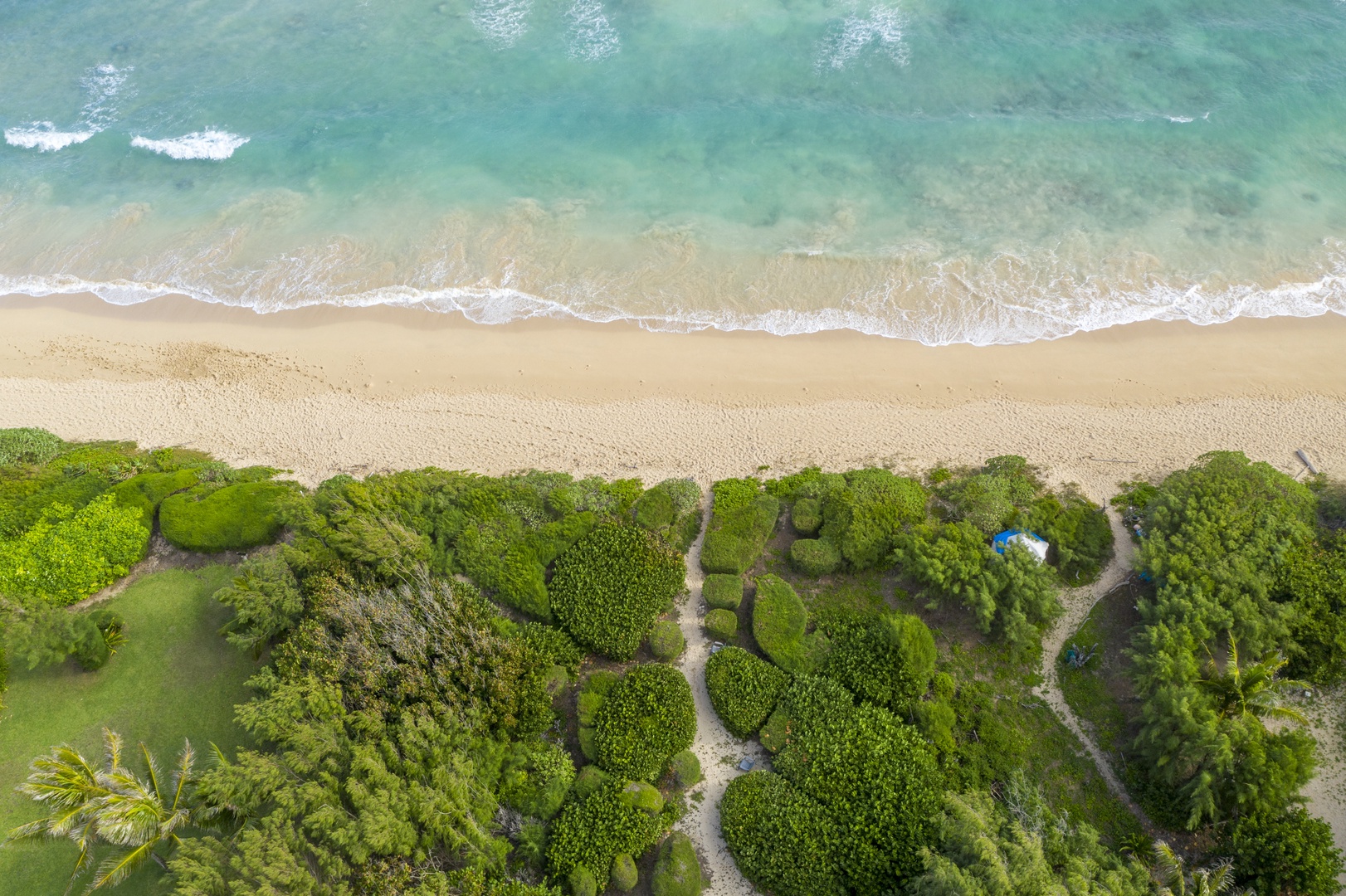 Kahuku Vacation Rentals, Hale Ula Ula - Secluded path from your doorstep to the ocean