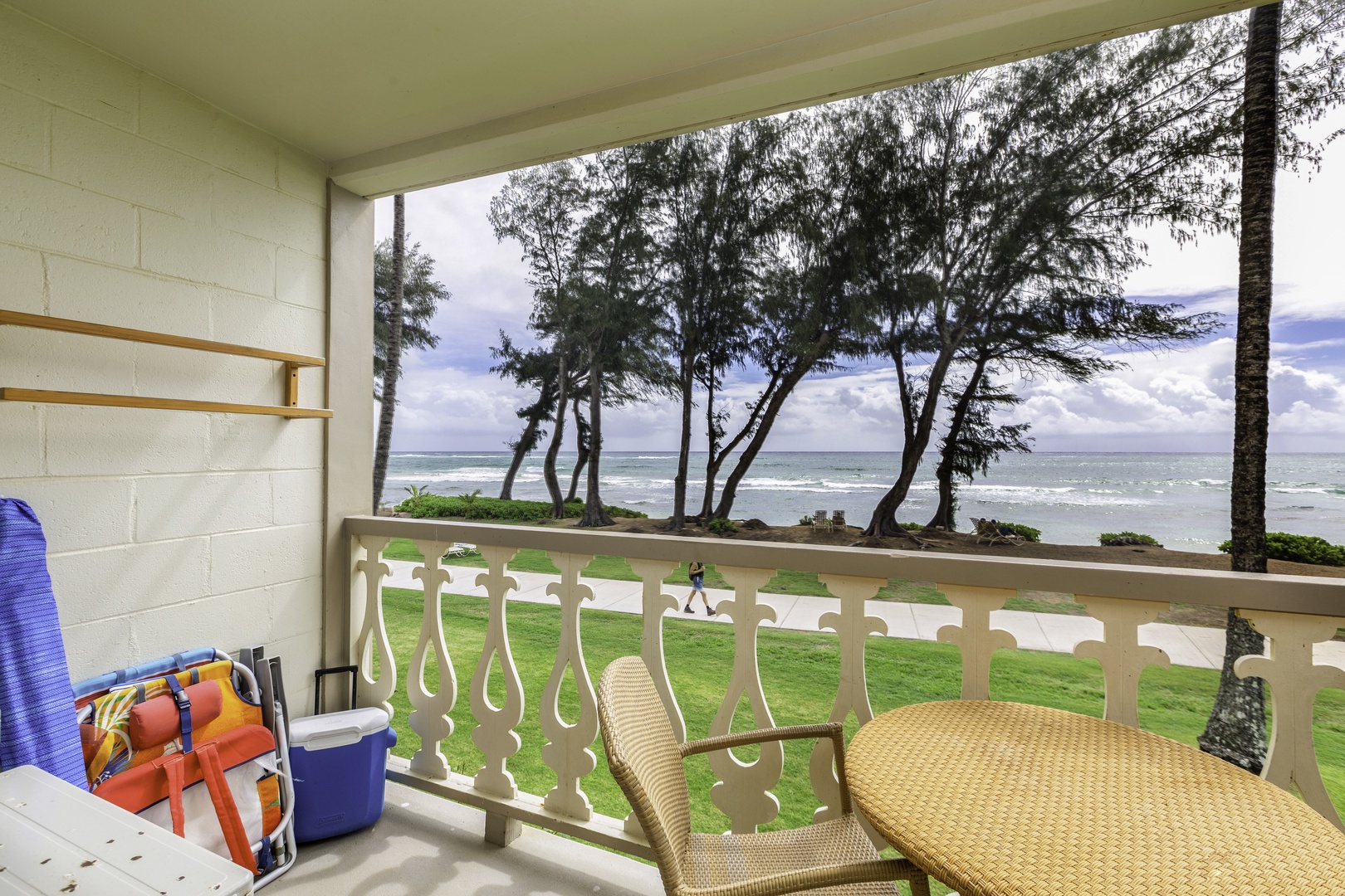 Kapa'a Vacation Rentals, Islander on the Beach #232 - The view from the lanai.