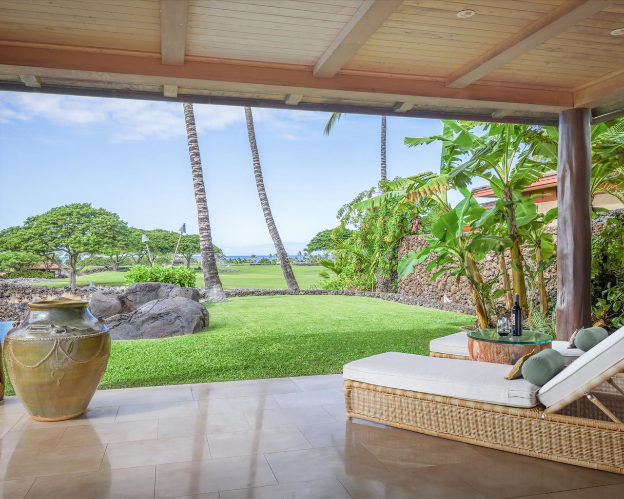 Kailua Kona Vacation Rentals, 3BD Pakui Street Estate (131) at Hualalai Resort - Unwind on the primary bedroom lanai with picture-perfect views