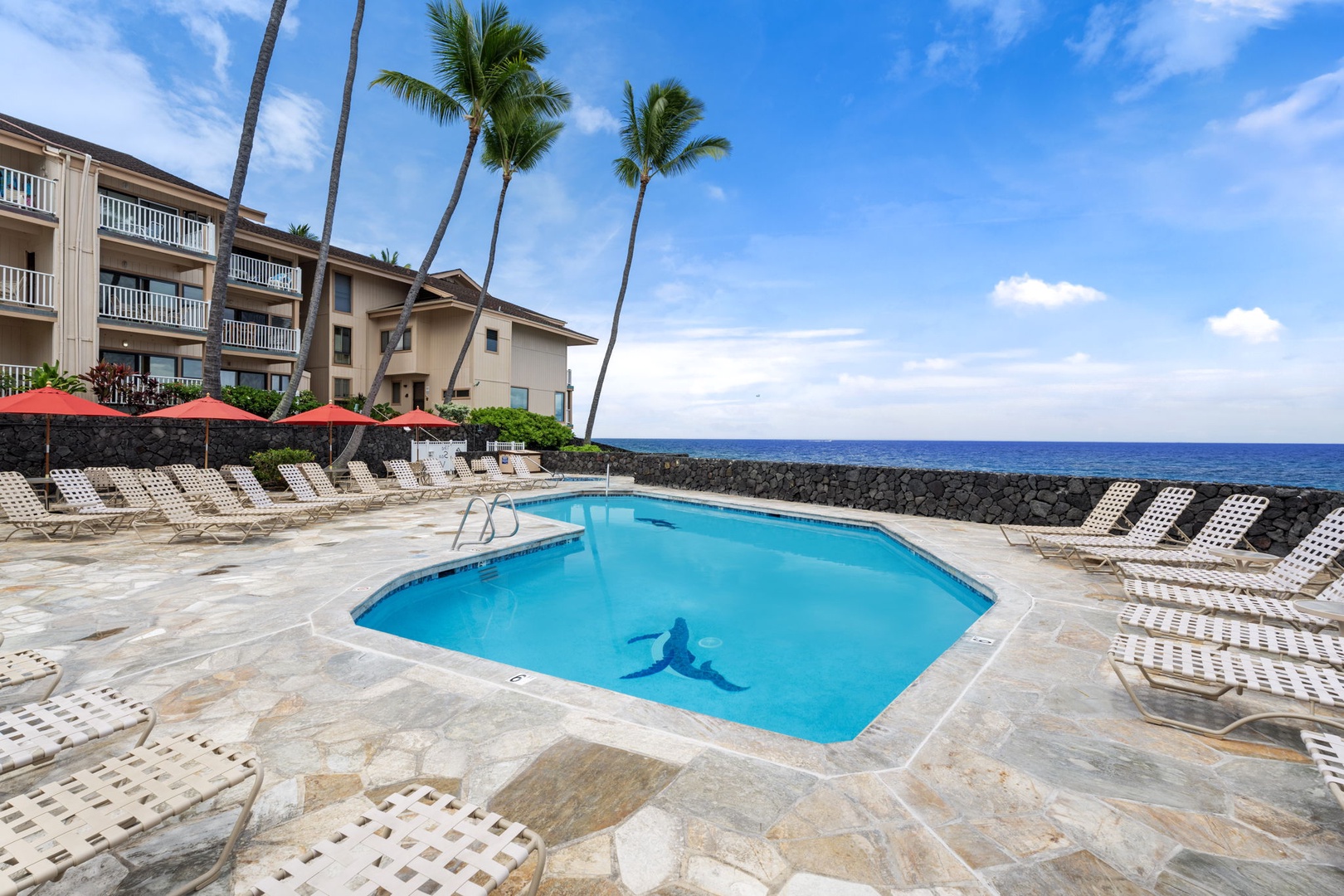 Kailua Kona Vacation Rentals, Sea Village 4213 - Sparkling pool overlooking the Pacific—cool off between island excursions in paradise.